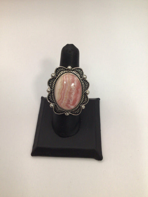 Rhodochrosite Ring sz 7