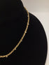 14k Gold + Diamond Rope Necklace 14" Estate Pre-owned