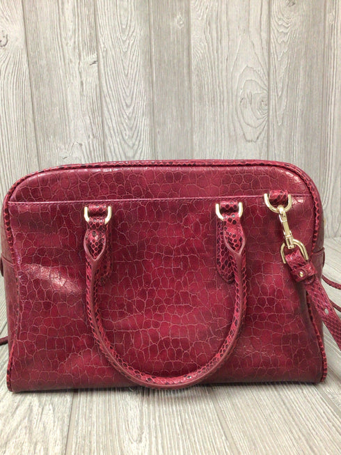 Brahmin Marissa Cherry Lacquer Zostera Leather Satchel