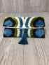 Blue Chenille clutch Purse