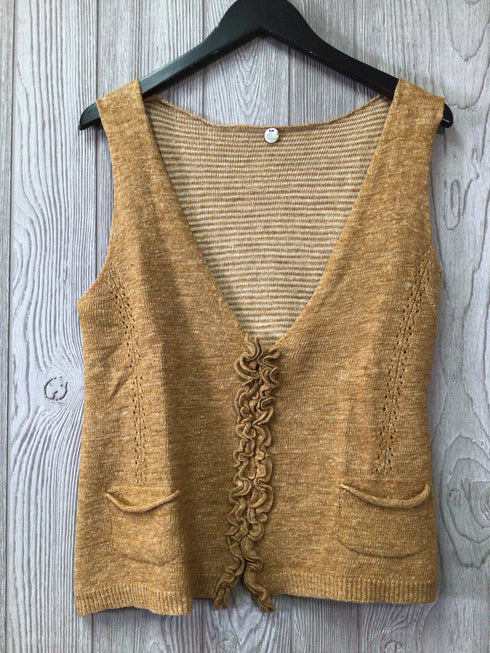 Margaret O'Leary Linen Knit Vest Size Large