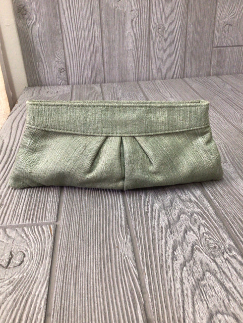 Lauren Merkin Green clutch Silk Evening Bag