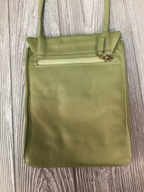 JP Ourse Flat & Compact Crossbody Leather Kiwi Green