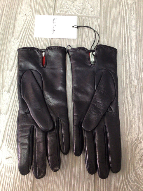 Paul Smith swirl stitch leather Gloves Size Large New