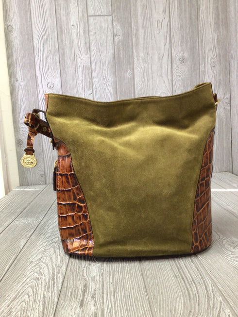 Brahmin Hobo Suede Leather