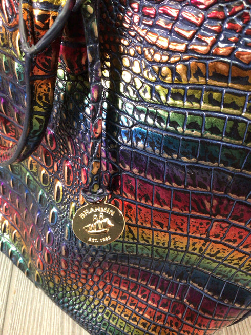 Brahmin Technicolor Melbourne Large Duxbury Satchel Leather