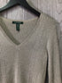 Lauren Metallic Sweater Size Medium