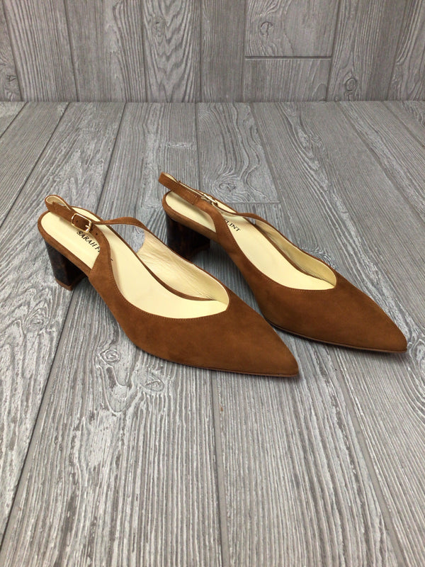 Sarah Flint Suede Slingbacks Size 10 New
