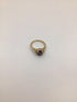 14k Gold Oval Amethyst + Diamond Ring size 6.5