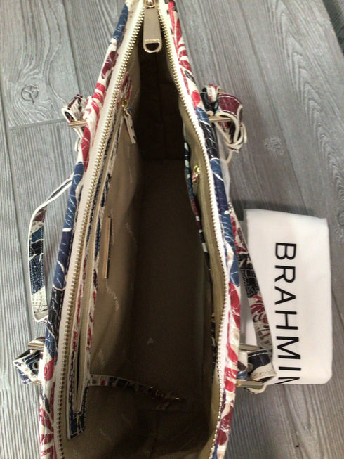 Brahmin Medium Asher Extravaganza Melbourne Leather Tote Pre-owned