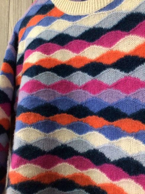 Aqua Sweater Colorful Cashmere Size Small