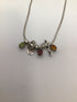 JZH modernist gemstone accent Necklace