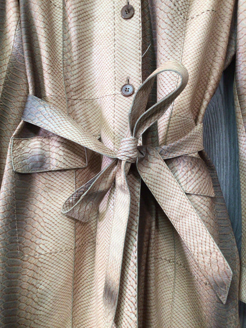 Nicola Berti Snake-pattern Leather Coat Size Medium pre-owned