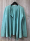 Garnet Hill Waffle Cashmere Drape Cardigan Size Small