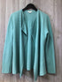 Garnet Hill Waffle Cashmere Drape Cardigan Size Small