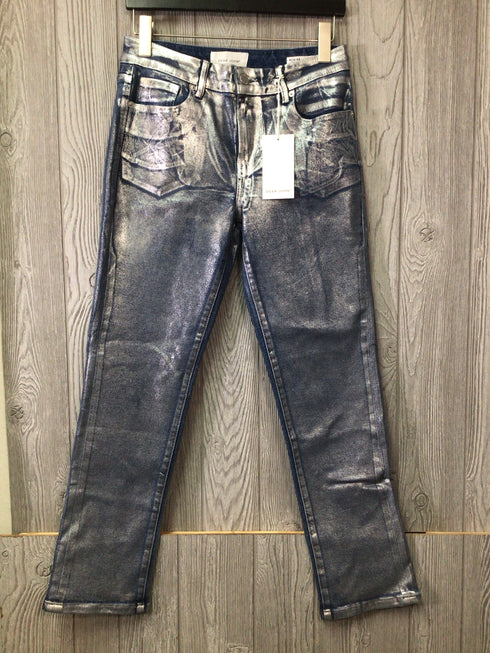 Dear John Metallic Jeans Size 4 (27) New