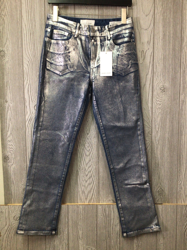 Dear John Metallic Jeans Size 4 (27) New