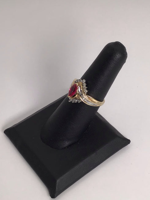 10k Gold Ruby Ring Estate