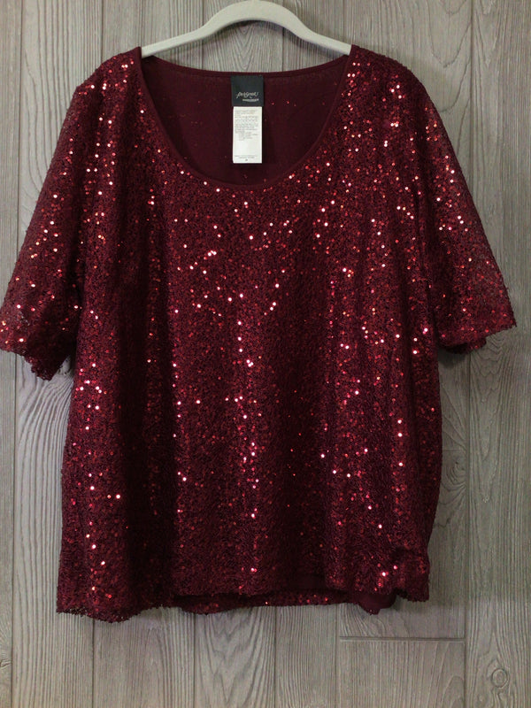 PerSona by Marina Rinaldi Sequined Top Size 16