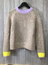 Lilla P Contrast Trim Crewneck Sweater Alpaca bl Size Small New