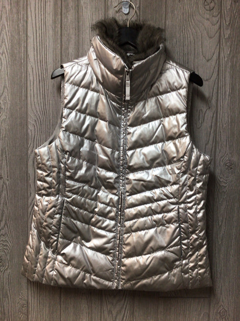 Talbots Puffer Vest faux-fur Size Large