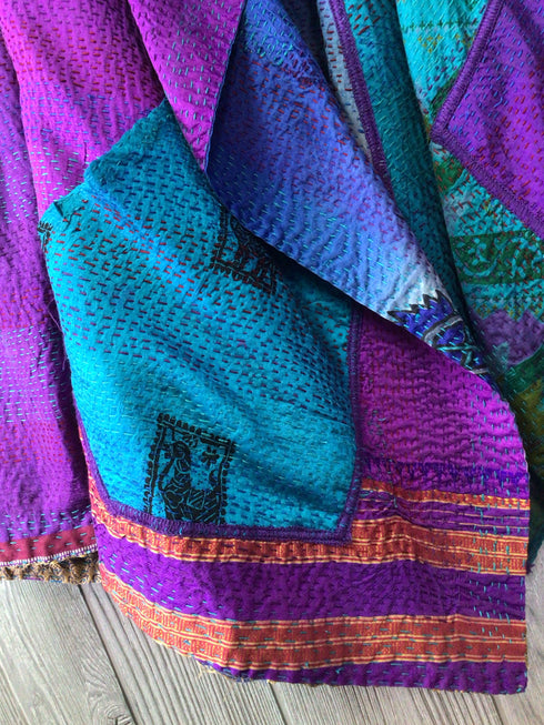 Mieko Mintz silk Jacket Size Medium Reversible pre-owned