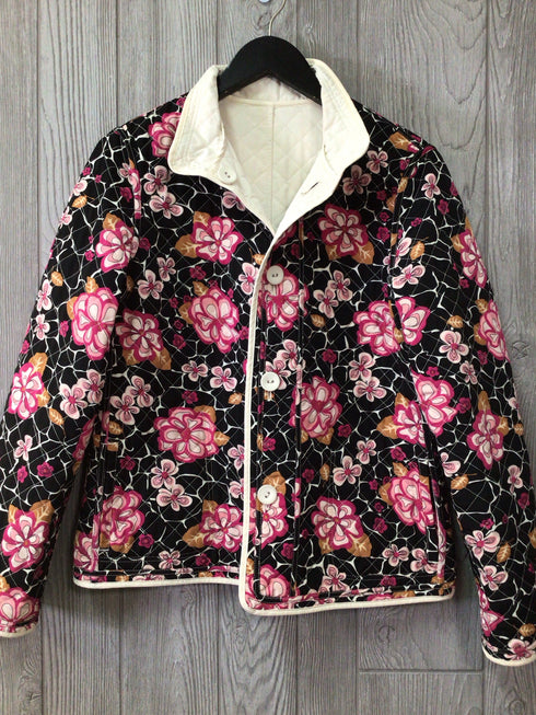 Hilary Radley Quilted Reversible Jacket Size Small