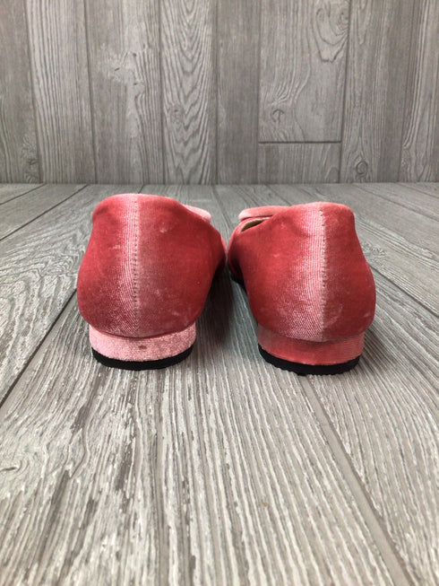 C. Paravano Square Buckle Velvet Flats Size3 8.5