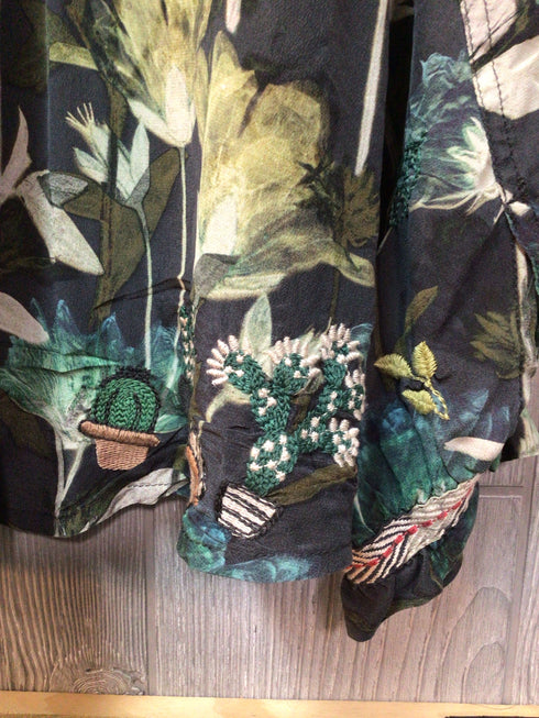 Johnny Was Cactus Blouse Size X-Large New