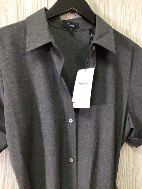 Theory Shirt Dress Gabardine Size Medium New