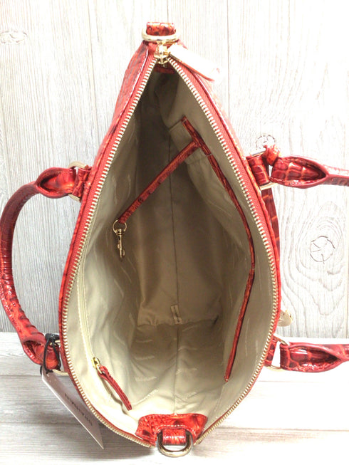 Brahmin Red Satchel Leather New Purse