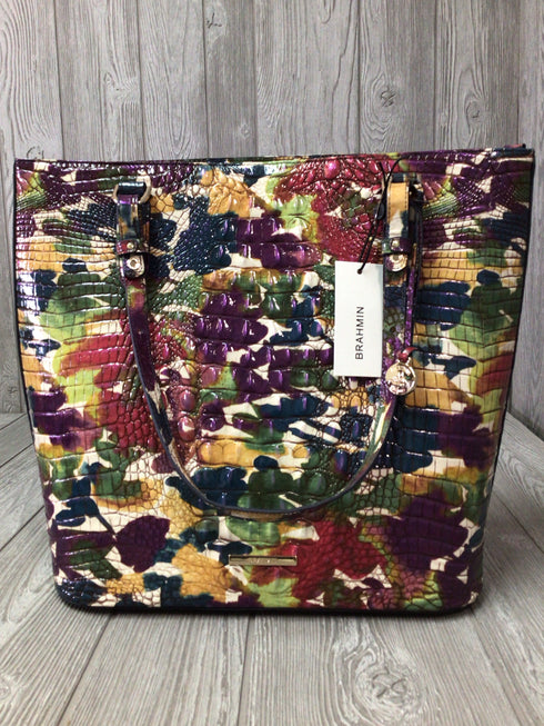 Brahmin Ezra Wildflower Melbourne Tote Leather