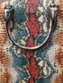 Brahmin Large Duxbury Satchel Mulit All Over Snake Leather Purse Pre-owned