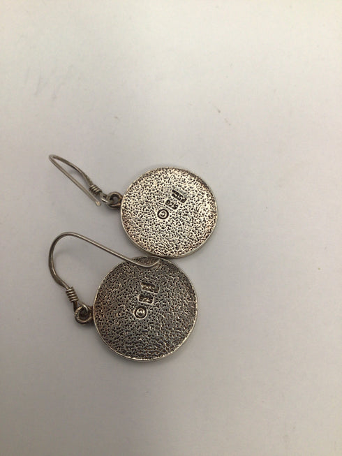 Silver celtic knot Round drop Earrings