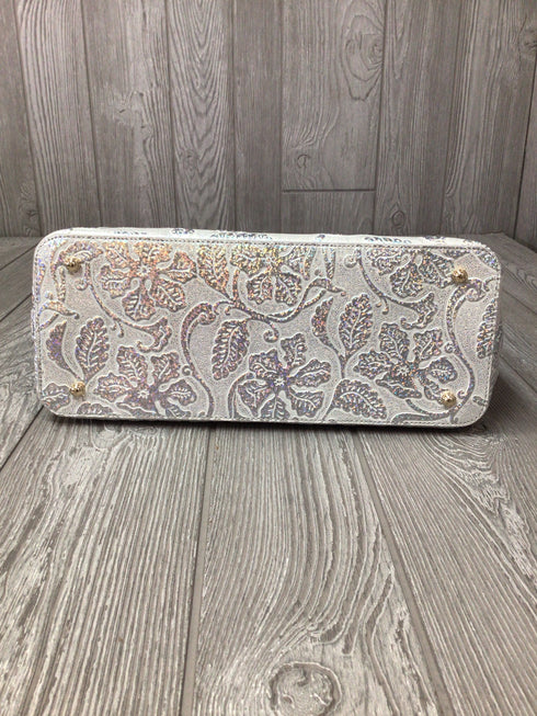 Brahmin Chrome Estonia Large Duxbury Satchel Leather New with Tags snowflake