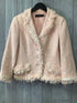 Teri Jon Skirt Suit Weave Fringe Size 6