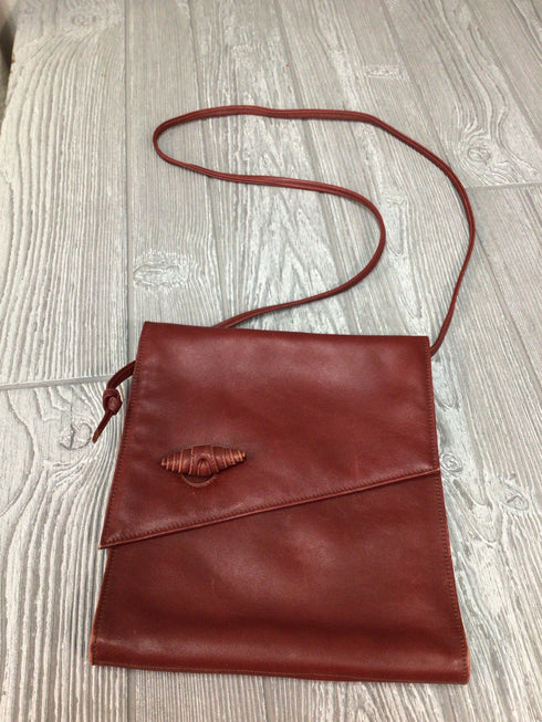 Handmade Leather Red Crossbody