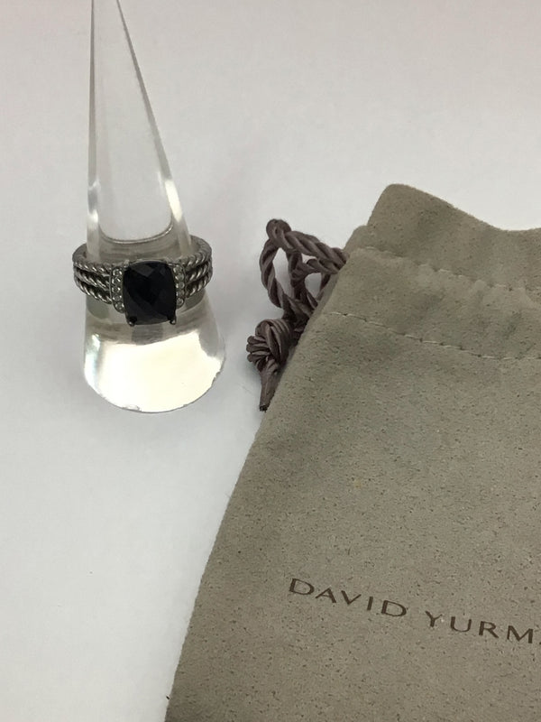 David Yurman Onyx Diamond 3-cable Ring
