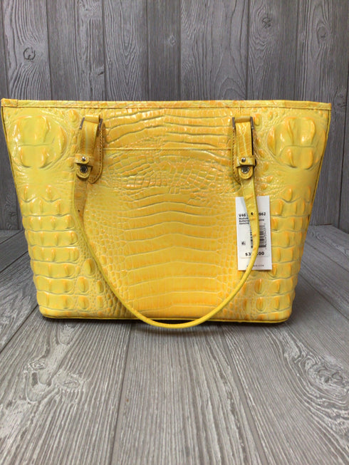 Brahmin Medium Asher Buttercup Melbourne Leather Tote New Pre-owned