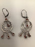 TJC Silver Swirl Drop Carnelian Earrings
