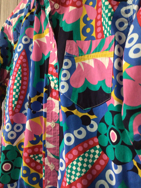 J Crew x Ratti Kaleidoscope Button up shirt Size 6