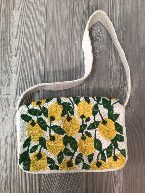 Lemons beaded Purse