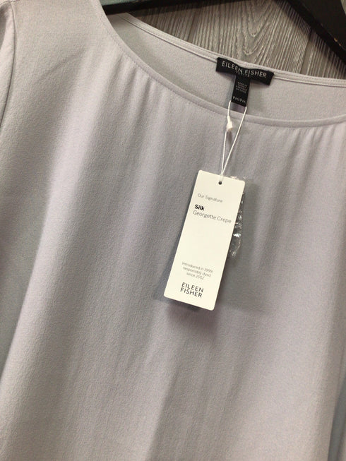 Eileen Fisher Blouse Silk Georgette Size Medium-Petite New