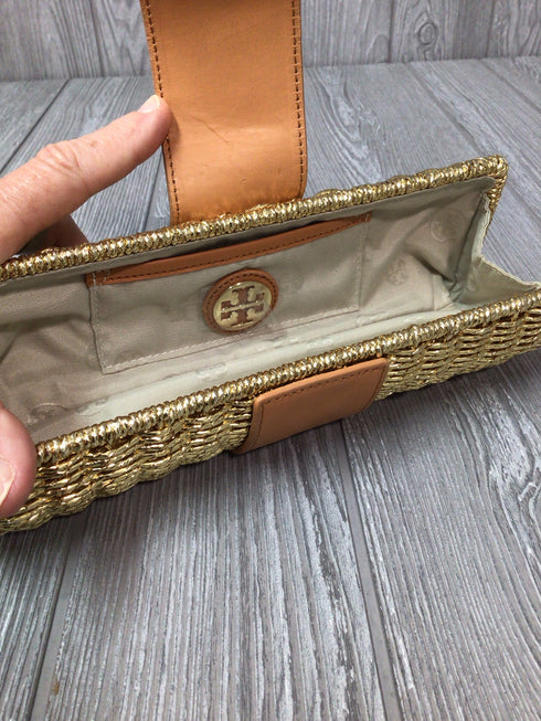 Tory Burch Metallic Wicker clutch Evening Bag