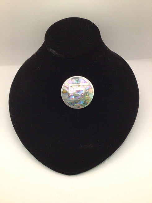 Vintage Sterling Abalone Pin