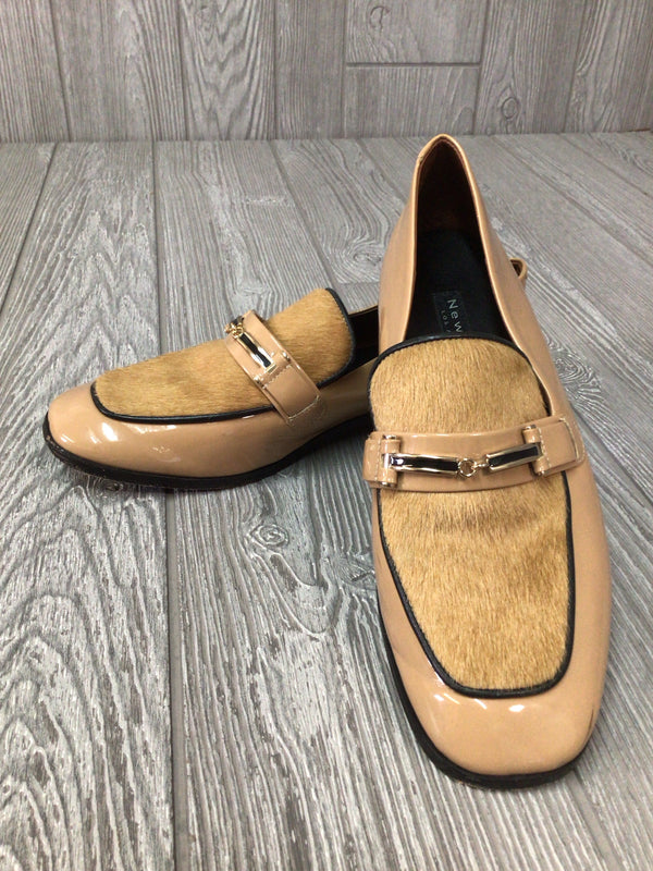 NewbarK Melanie Loafers Patent Leather Calf-hair Size 8.5