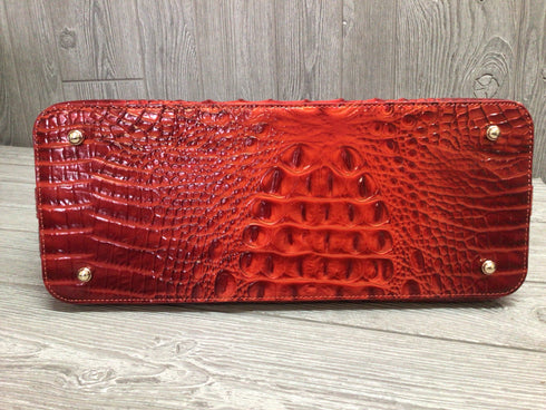 Brahmin Red Satchel Leather New Purse
