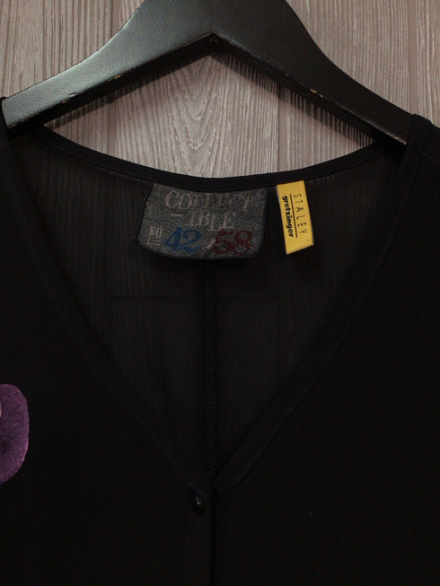 Staley Gretzinger Semi-Sheer Pansie Duster Topper Lagenlook Size X-Large