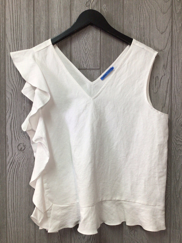 J. McLaughlin Athena Top Linen Size Large New Pre-owned