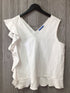 J. McLaughlin Athena Top Linen Size Large New Pre-owned